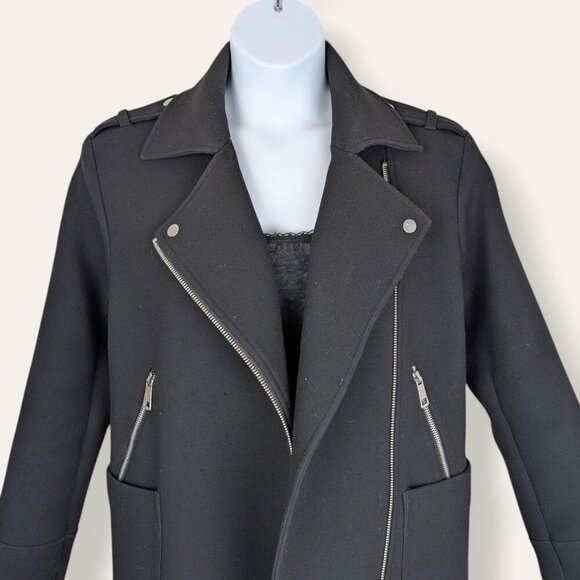 H&M Black Side Zip Coat - Picture 4 of 8